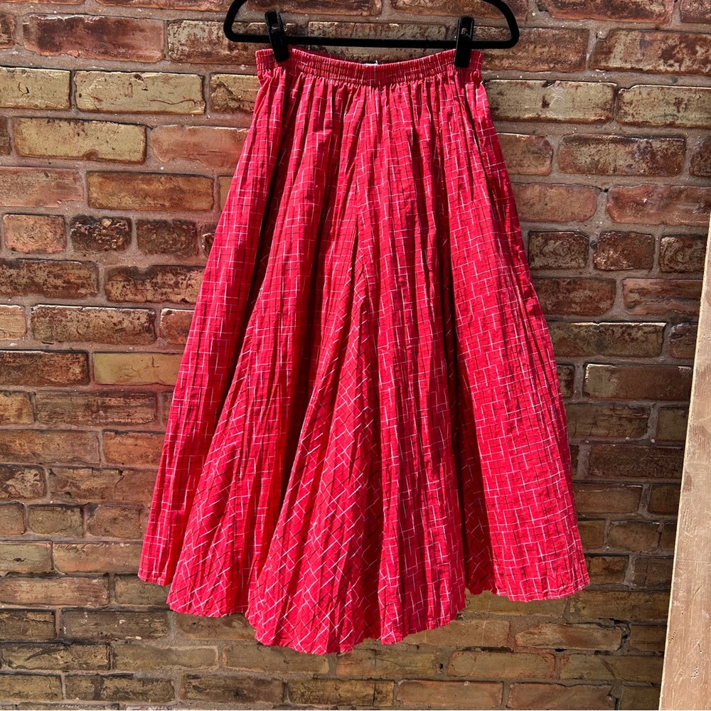 Vintage 1970s/80s Koret City Blues MCM Atomic Print Midi Skirt Size S